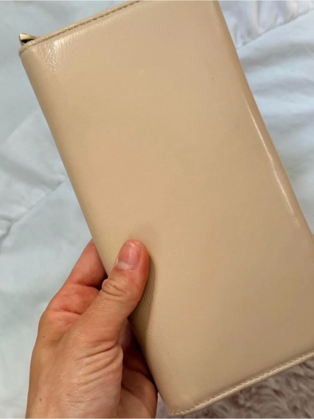 Valentino by Mario Valentino Beige Leather Shoulder Bag
